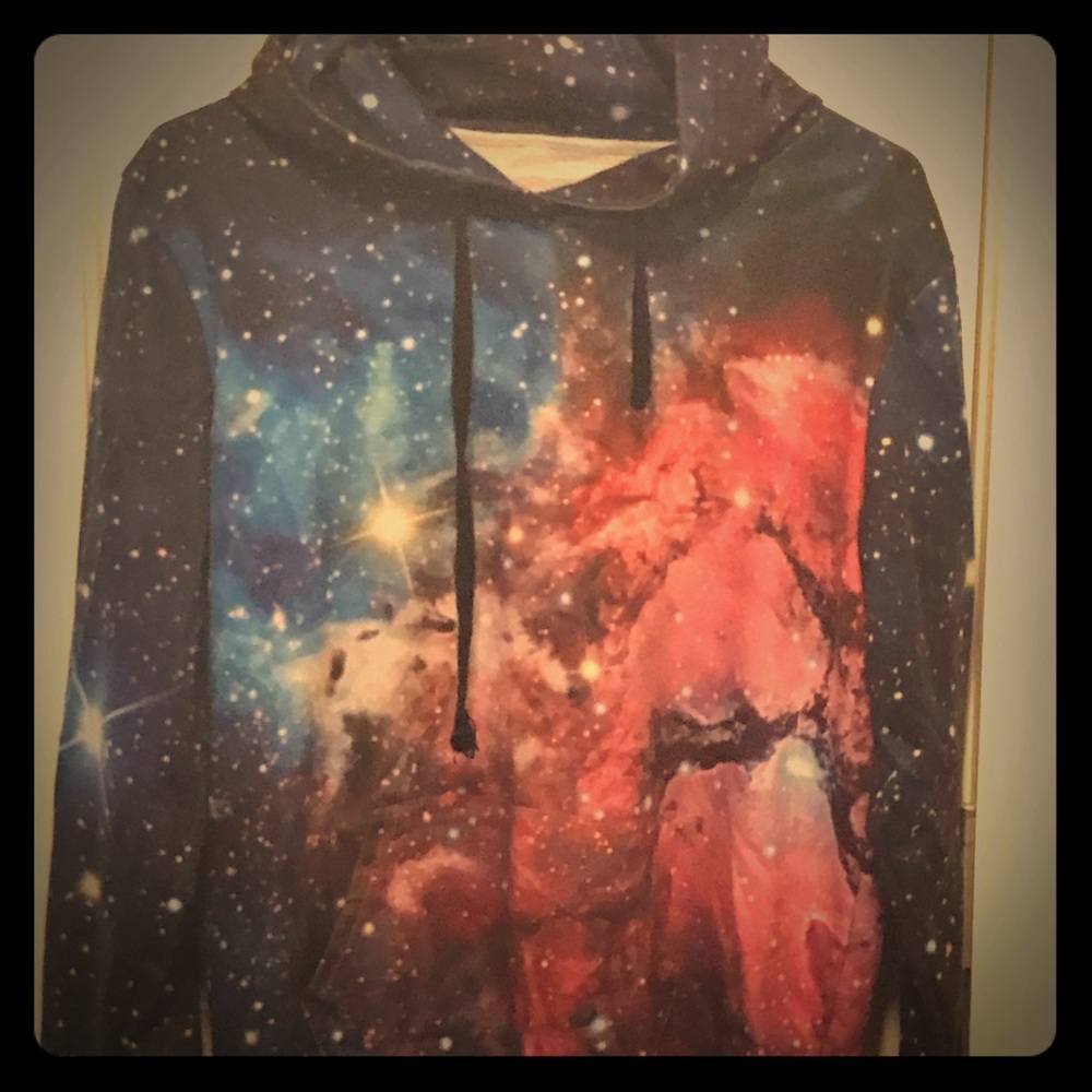 Men’s space galaxy Med hoodie sweatshirt
